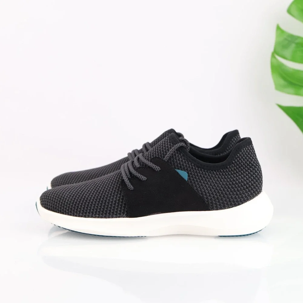 Vessi Womens Everyday Classic Sneaker Size 7 Waterproof Black Knit Lace Up Shoes